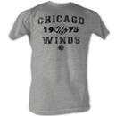 World Football League T-Shirt Chicago Wings Adult Grey Tee Shirt
