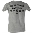 World Football League T-Shirt New York Stars Adult Grey Tee Shirt