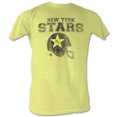 World Football League T-Shirt New York Stars Adult Yellow Tee Shirt
