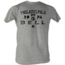 World Football League T-Shirt Philadelphia Bells Adult Grey Tee Shirt