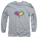 Yes Shirt 90125 Long Sleeve Athletic Heather Tee T-Shirt