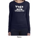 Yoga Cause Punching People is Frowned Upon Ladies Long Sleeve Shirt