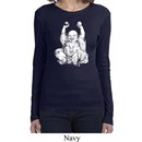Yoga Laughing Buddha Ladies Long Sleeve Shirt