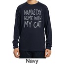 Yoga Namastay Home with My Cat Kids Dry Wicking Long Sleeve Shirt