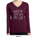 Yoga Namastay Home with My Cat Ladies Dry Wicking Long Sleeve Shirt
