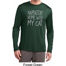 Yoga Namastay Home with My Cat Mens Dry Wicking Long Sleeve Shirt