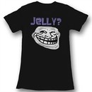 You Mad Juniors Shirt U Jelly Jealous Troll Face Black Tee T-Shirt