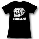 You Mad Juniors Shirt U Troll Face Problem Black Tee T-Shirt