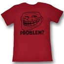 You Mad Juniors Shirt U Troll Cool Face Problem Red Tee T-Shirt