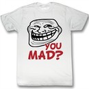 You Mad Shirt U You Mad Troll Face Red Letters Adult White Tee T-Shirt