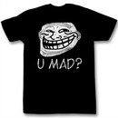 You Mad Shirt U Mad Funny Troll Adult Black Tee T-Shirt