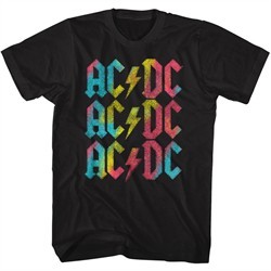 AC/DC Shirt Multicolor Band Logo Black T-Shirt