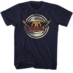 Aerosmith Shirt Boston 1975 Black T-Shirt