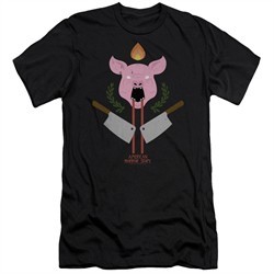 American Horror Story Slim Fit Shirt Pig Cleavers Black T-Shirt