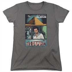Ancient Aliens Womens Shirt Comic Page Charcoal T-Shirt