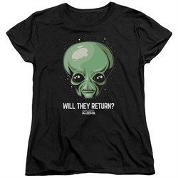 Ancient Aliens Womens Shirt Will They Return Black T-Shirt