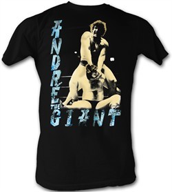 Andre The Giant T-Shirt ? 80s Dre Wrestling Black Adult Tee