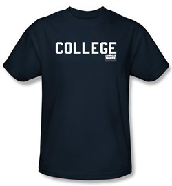 Animal House T-shirt Movie College Adult Navy Blue Tee Shirt