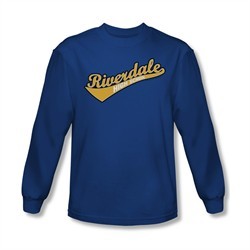 Archie Shirt Riverdale High School Long Sleeve Royal Blue Tee T-Shirt