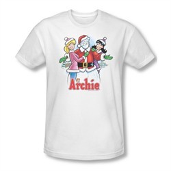 Archie Shirt Slim Fit Snowman Fall White T-Shirt