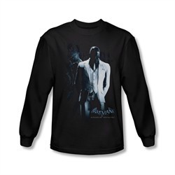 Arkham Origins Shirt Black Mask Long Sleeve Black Tee T-Shirt