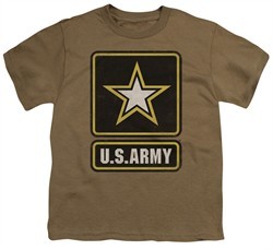 Army Kids Shirt Big Logo Safari Green T-Shirt