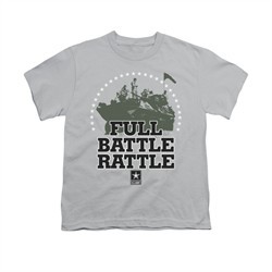 Army Shirt Kids Full Battle Silver T-Shirt