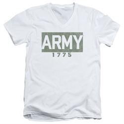 Army Slim Fit V-Neck Shirt 1775 White T-Shirt