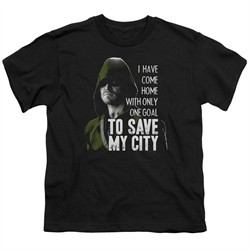 Arrow Shirt Kids Save My City Black T-Shirt