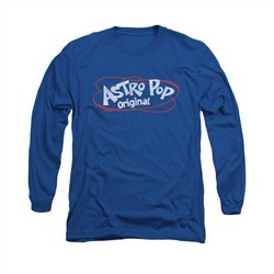 Astro Pop Shirt Vintage Logo Long Sleeve Royal Blue Tee T-Shirt
