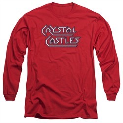 Atari Long Sleeve Shirt Crystal Castles Logo Red Tee T-Shirt