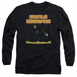 Atari Long Sleeve Shirt Missile Screen Black Tee T-Shirt