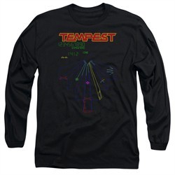 Atari Long Sleeve Shirt Tempest Screen Black Tee T-Shirt