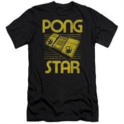 Atari Slim Fit Shirt Pong Star Black T-Shirt