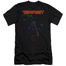 Atari Slim Fit Shirt Tempest Screen Black T-Shirt