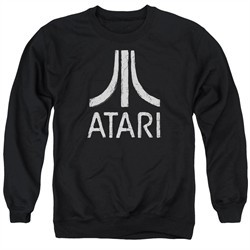 Atari Sweatshirt Rough Logo Adult Black Sweat Shirt