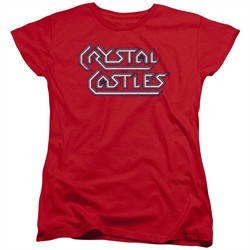 Atari Womens Shirt Crystal Castles Logo Red T-Shirt