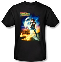 Back To The Future Kids T-shirt Movie Poster Black Shirt Youth