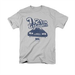 Back To The Future Shirt Gigawatts Adult Silver Tee T-Shirt