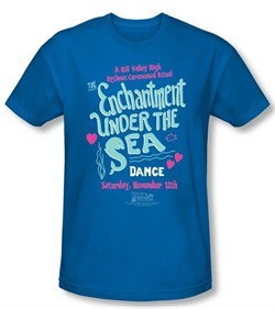Back To The Future Slim Fit T-shirt Under The Sea Adult Royal Shirt