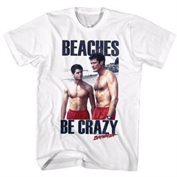 Baywatch Shirt Beaches Be Crazy White T-Shirt
