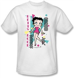 Betty Boop T-shirt Booping 80s Style Adult White Tee Shirt