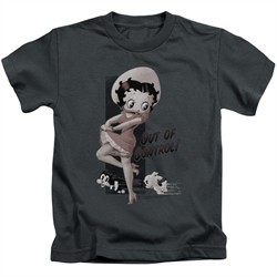 Betty Boop Kids Shirt Out Of Control Charcoal T-Shirt