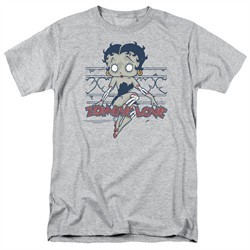 Betty Boop Shirt Zombie Pinup Athletic Heather Tee T-Shirt