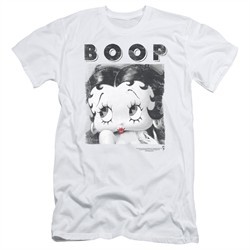 Betty Boop Slim Fit Shirt Not Fade Away White T-Shirt