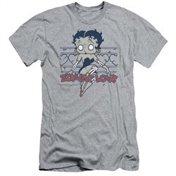 Betty Boop Slim Fit Shirt Zombie Pinup Athletic Heather T-Shirt