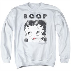 Betty Boop Sweatshirt Not Fade Away Adult White Sweat Shirt