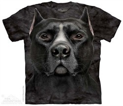Black Pitbull Shirt Tie Dye Adult T-Shirt Tee