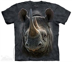 Black Rhino Shirt Tie Dye Adult T-Shirt Tee