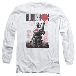 Bloodshot Shirt Tech Long Sleeve White Tee T-Shirt